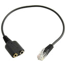 5Pack RJ9 Male Plug to Dual 3.5mm Female Headset Adapter Cable for Telephone