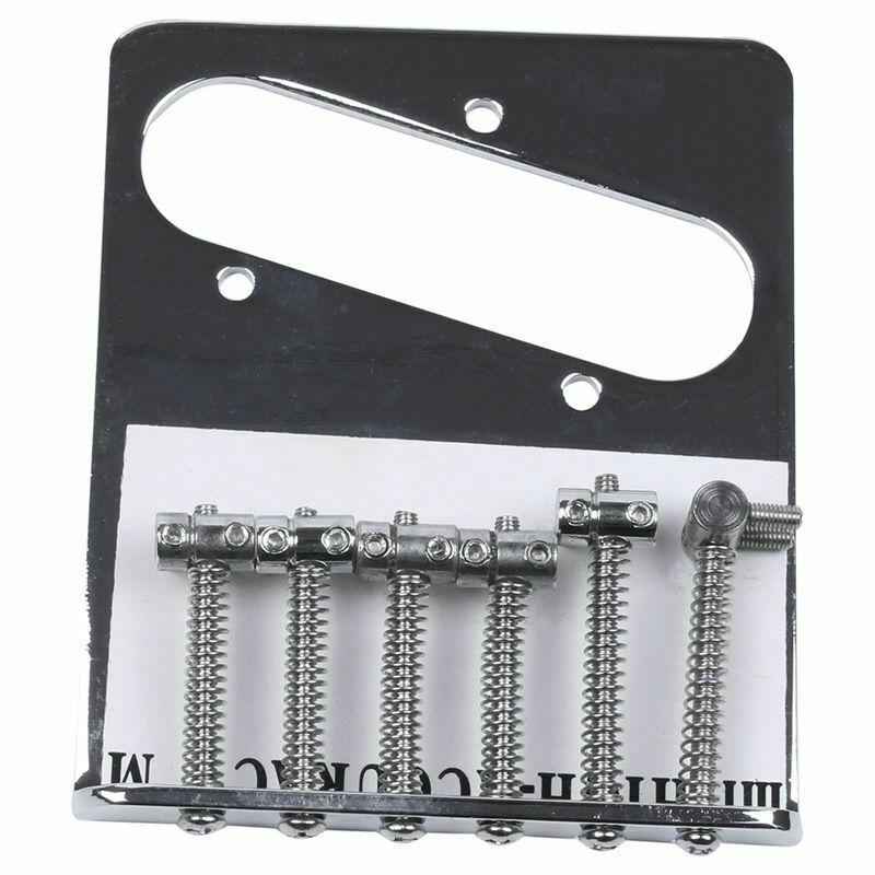 Tele Style Single Coil Guitar Bridge with 6 Barrel Saddles for Telecaster S