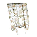 Chic Peony Short Roman Curtain Tie-up Shade Sheer Voile for Small Window