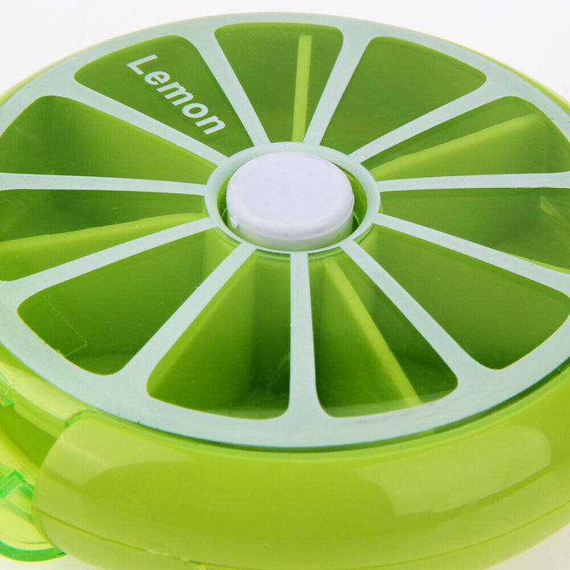 7 Sub Grid Round Fruit Shape Weekly Health Care Medicine Pill Box Organizer