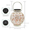 Hollow Out Hanging Solar Lantern LED Table Lamp Outdoor Solar with Handle