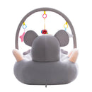 Cartoon Baby Infant Learning Sit Chair Baby Support Seat (Grey w/ Pole) A