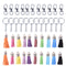 125Pcs/Set Key Chain Ring Pendants Tassel Bulk for DIY Crafts Jewelry MakiES