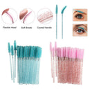 200x Mascara Wands Eyelash Brushes Crystal Handle Extension Makeup Tool