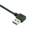 0.4m Right Angled 90 Degree USB 3.0 A Type Male to Straight A Type Male Dat