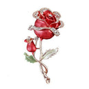 1X Fashion Personality Flowers Roses Women's Brooch Pin Rhinestone Covered  O2Y8