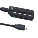 4-Port USB 3.0 Hub with Individual LED Power Switches