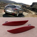 2x Red Rear Bumper Reflector Light Fit For Renault Megane Clio MK3 2008-2013