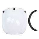 2x Moto 3-Snap Flip Up Bubble Visor for Open Face Half Helmet Wind