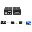 VGA Signal Extender 60M Amplifier Signal RJ45 CAT-5e/6 Ethernet Cable Tide