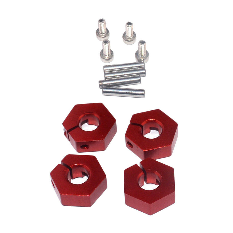 1:10 Red RC Car 5.0 Wheel Hex 12mm Drive Hubs Pins & Screws for HSP HPI Car