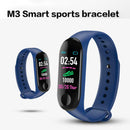 M3 Blood Pressure Oxygen Heart Rate IP67 Waterproof Bracelet (Dark Blue)