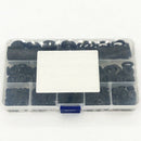600Pcs Black Nylon Rubber Flat Washer Assortment Kit for M2 M2.5 M3 M4 M5 M