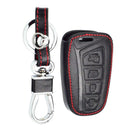 Black Red 4 Buttons Remote Key Chain Cover Case Fob Parts For Hyundai Azer EER