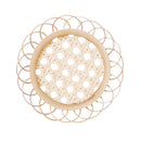 Handwoven Round Natural Rattan Coaster Handmade Insulation Placemat Table Pad