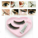 1 Pair Natural Long Thick False Eyelashes Lashes Extensions with Glue Mak F F0S2