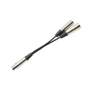 1pc Dual 2 XLR Male to 3 Pin Female Cable Cord Jack Mic Y Splitter Adaptor