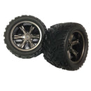 2Pcs 85mm 1/12 Rock Crawler Tires with Wheel Rim for RC Cars