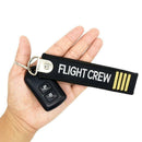 Flight Crew Keychain Keyring Embroidery Luggage Tag Motorcycle Key Chain-Ring