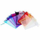 50 Pieces 4 by 6 Inch Organza Gift Bags Drawstring Jewelry Pouches Wedding