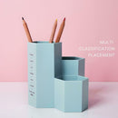 Nail Polish Cosmetics Box Pen Holder Makeup Brush Storage Case (Lake Blue) A