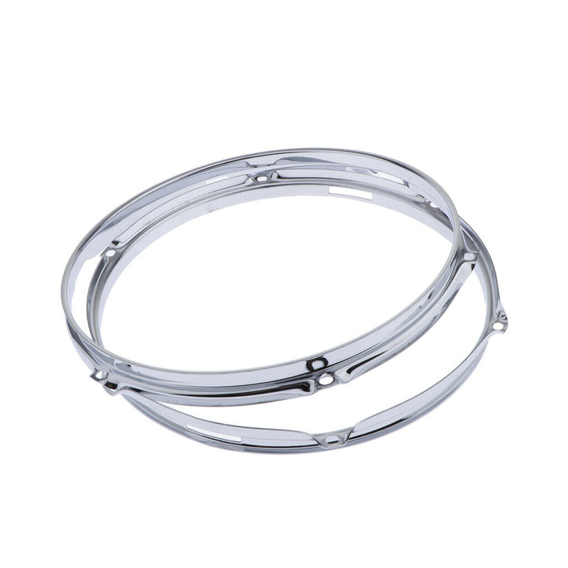 2 Pieces Die Cast Tom Drum Hoops Set 1.5mm Percussion Instrument Parts, 12 Inch