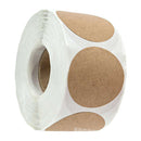1 Roll of 500pcs Kraft Paper Blank Adhesive Labels Decorative Sealing Stickers