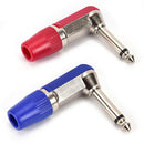 Rean 6.35mm 1/4 inch Right Angle Stereo Jack Solder Terminal for Audio Cable Kw