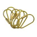 6 Pieces Wholesale Durable Brass Screw Lock Key Ring Keychain Holder Oval Shape