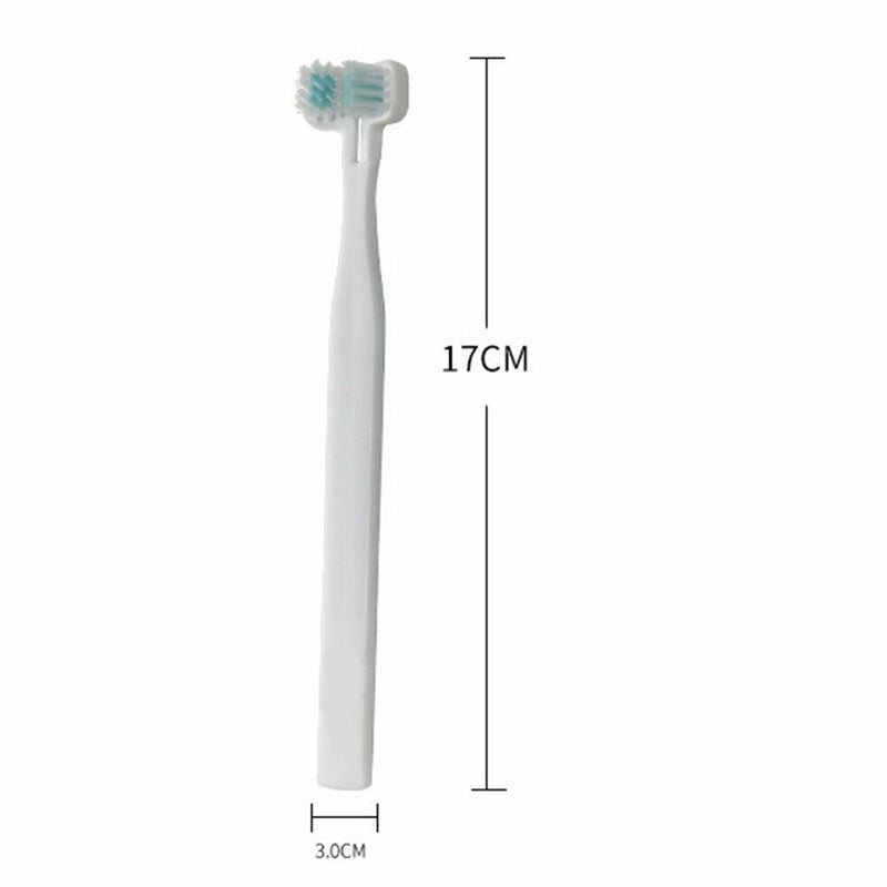 Dental Double Heads Teeth Brushing Pet Toothbrush Cats Dogs Long Handle Mouth