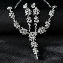 Fashion Crystal Bridal Earrings and Necklace Jewelry Set Exquisite Diamond