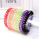 5Pcs Colorful Elastic Telephone Wire Cord Head Ties Hair Band Rope Ponytail  ME