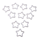 10Pcs Fashion Star Key Ring Bulk Split Keyfob for DIY Arts Ornaments Crafts, Car