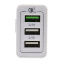 QC3.0 Quick Charging 3 USB Port 9/12V 2.A US Plug Smart Phone Charger Hub