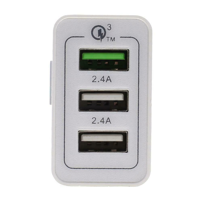 QC3.0 Quick Charging 3 USB Port 9/12V 2.A US Plug Smart Phone Charger Hub