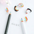 Set 2Pcs Black & White Rainbow Pencil Drawing Painting Pencils Stationery Pen