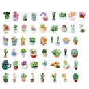 50pcs Paper Stickers Cactus Plants Succulent Diaries Planners Scrapbooking DIY