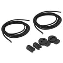 1 Pair Locking Elastic Lace Easy Attachment for Jogging Cycling Racing (Bla