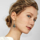 Fashion Woman Natural Picasso Marble Earrings Bride Gift Earrings Jewelry
