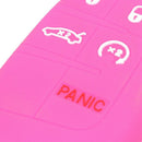 Silicone Keyless Remote Key Case Cover for JEEP FIAT DODGE CHRYSLER (1x, Pe