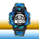 Outdoor Multifunction Waterproof Boy Sports Electronic Watches (Blue)