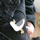 Men Women Funny Cartoon Duck Enamel Badge Brooch Pin Collar Lapel Badge Jewelry