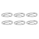 Marine 6 x Stainless Steel Egg Shape Spring Snap Hook Clip Link Quick Carabiner