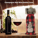 Christmas Red Wine Bottle Covers Holiday Champagne Bottle Wrap (Snowman)