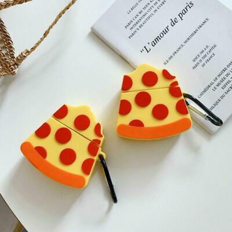Unique Pizza Pattern Protective Case Shockproof Silicone Cover for Airpods 1/2