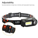 Super Bright Waterproof Head Torch Headlight LED USB Rechargeable Headlamp Fish