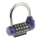 Zinc Alloy 5 Dial Letters Combination Padlock Code Password Lock Blue