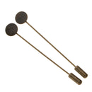 10pcs Copper Collar Lapel Pin Stick Glue On Base Boutonniere Pins 1cm Pad