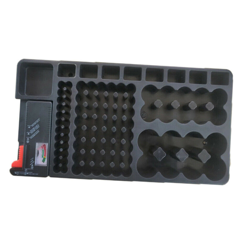 Black Battery Storage Box Case For AAA AA 9V C D Batteries