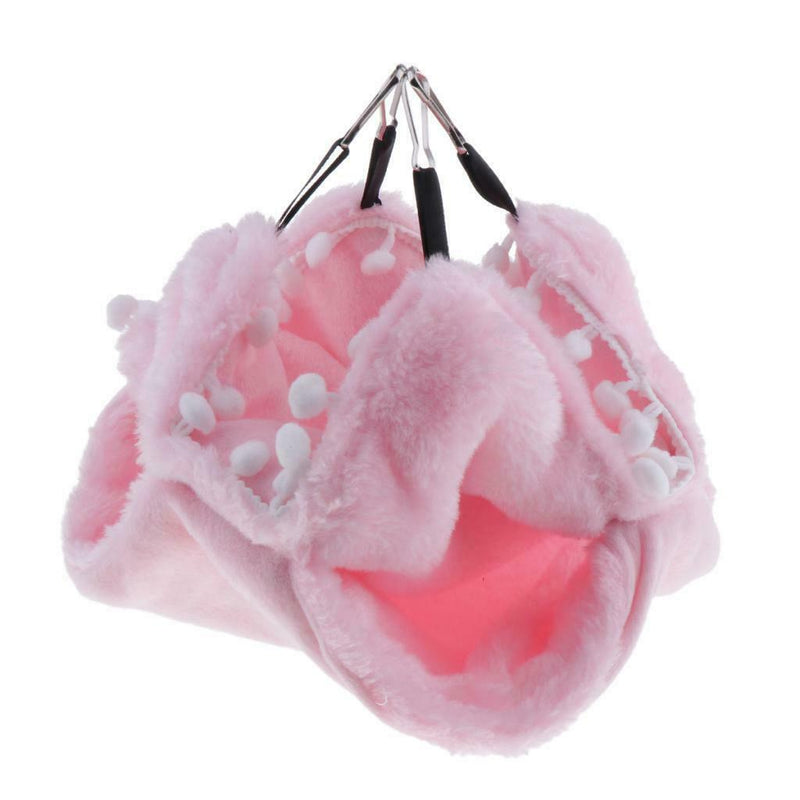 Small Animals Cozy Hammock Winter Warm Nest For Hamster Birds Parrot Pink